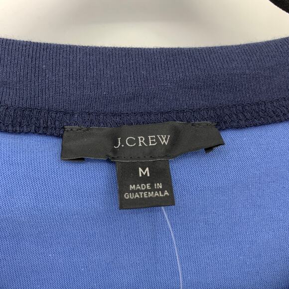 J.Crew Essential Wide Sleeve T-Shirt Womens Sz Medium Blue Two Tone Striped NEW - Picture 6 of 7